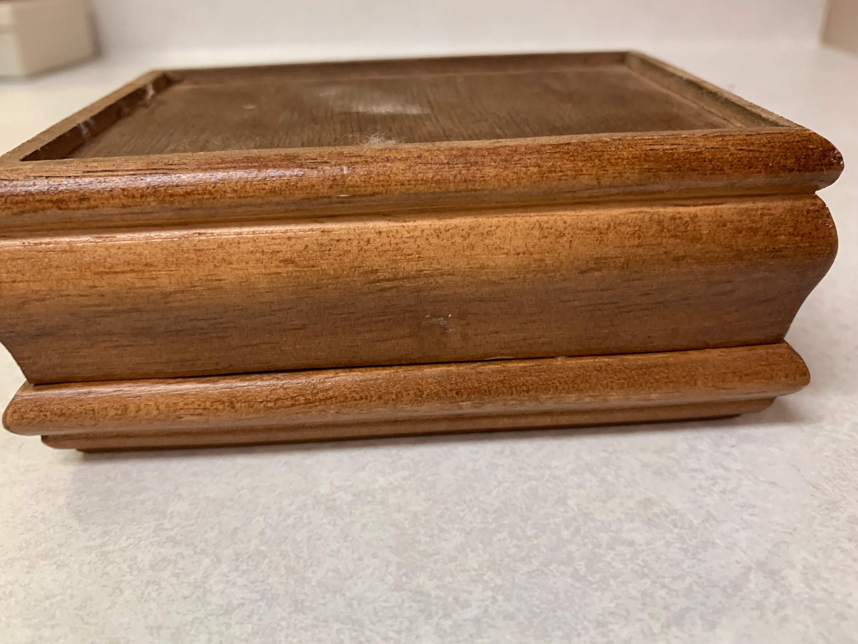 Vintage Rectangle Wooden Jewelry Box Artist Unknown Etsy UK