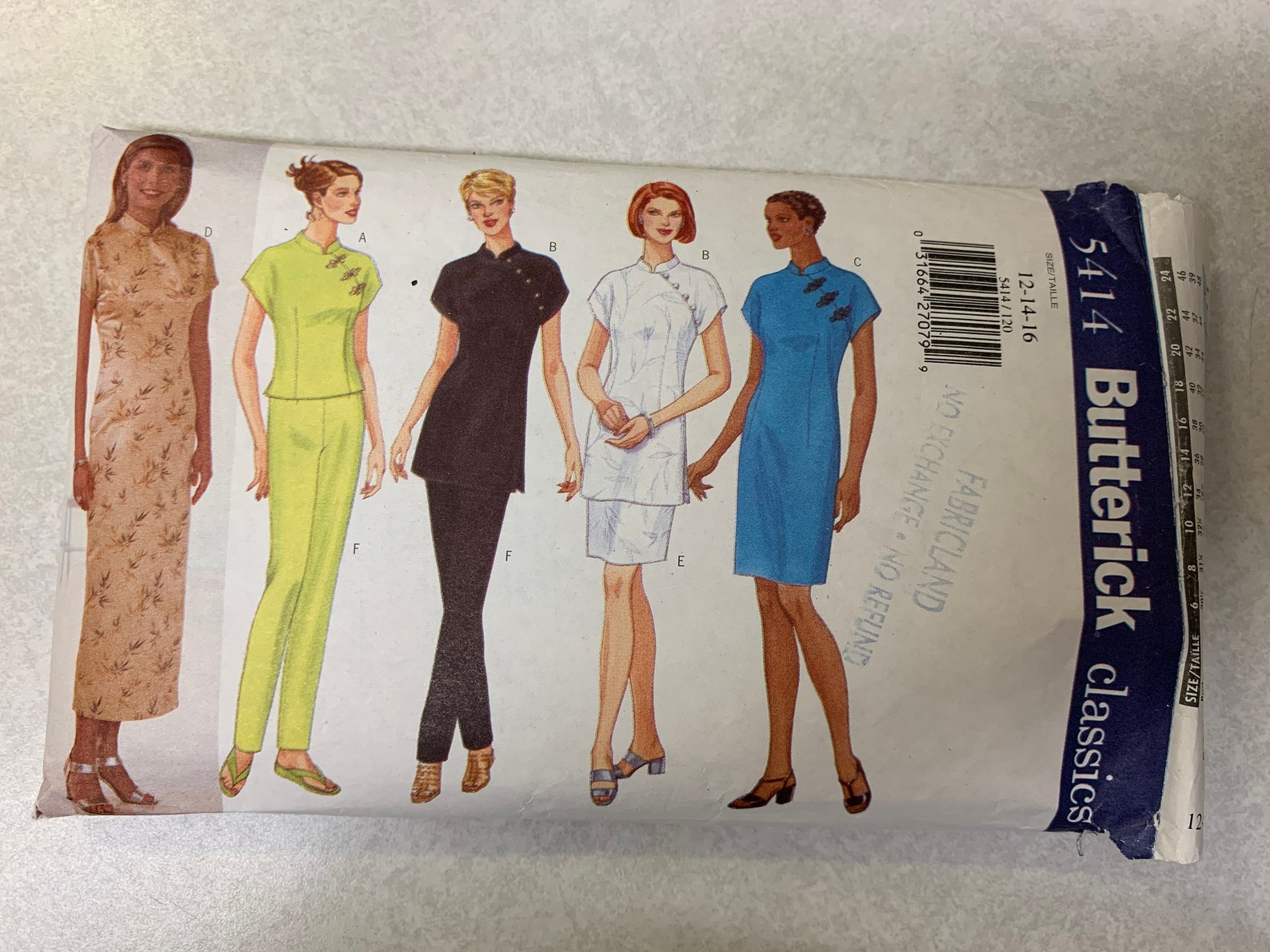 Butterick Sewing Pattern 5414 Cut as a Size 12 Vintage Etsy