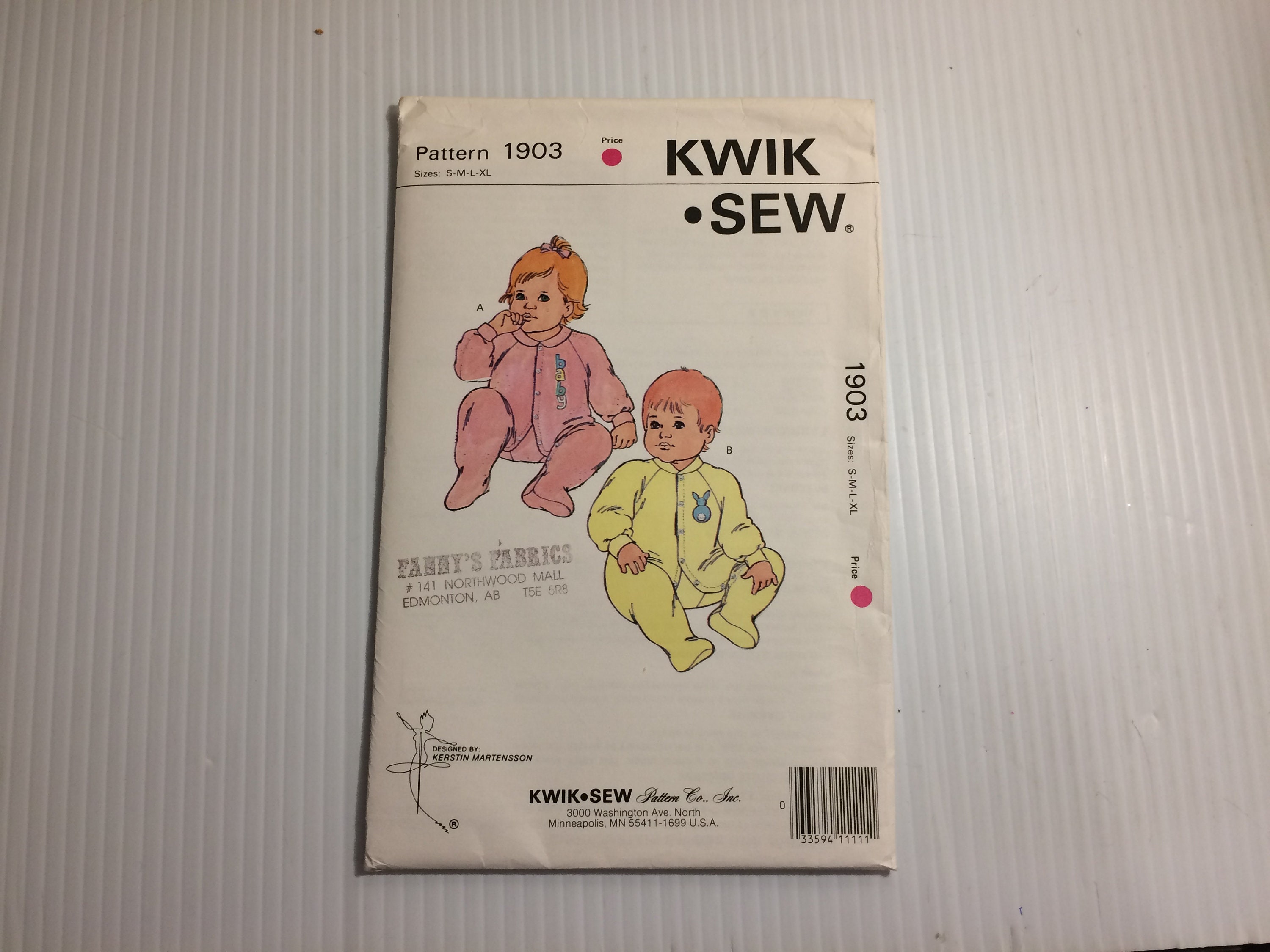 Vintage KWIK Sewing Pattern 1903 Uncut Infants'/Baby Etsy
