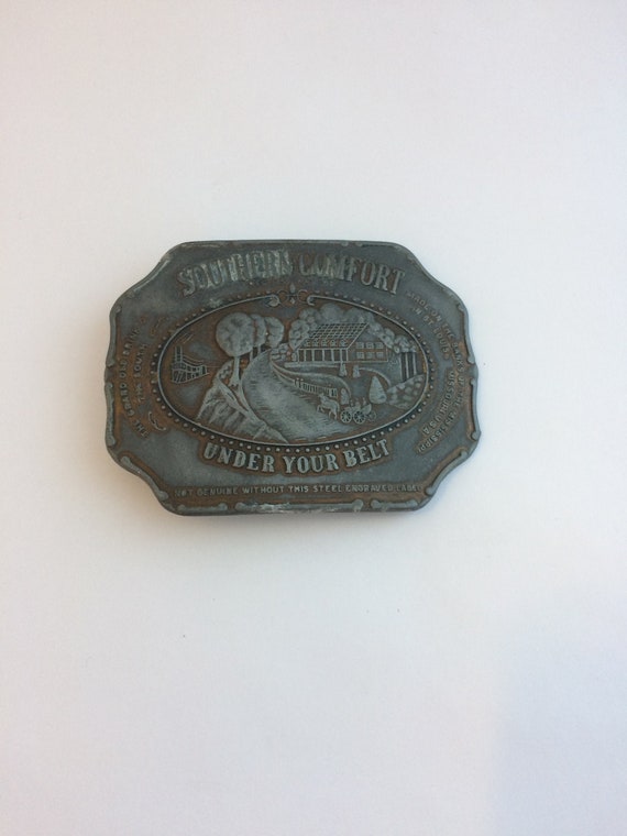 Southern Comfort Whiskey Old Vintage Belt Buckle Cowboy Etsy