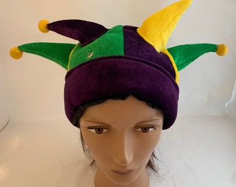 JESTER HAT Cap LAKERS Renaissance Medieval LARP Cosplay Costume Purple Goldenrod JESTER HAT Cap LAKERS Renaissance Medieval LARP Cosplay Costume Purple Goldenrod