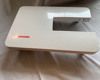 Janome - 16"x 11" Sewing Extension Table White Plastic Quilting, Feet