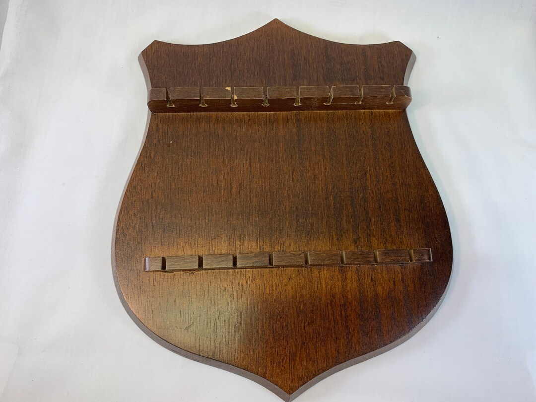 Vintage 1970's Wooden Souvenir Spoon Rack, Holder, Wall Ornament