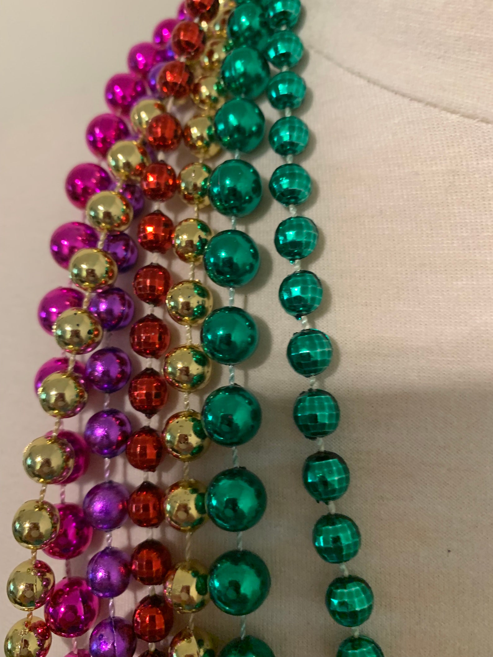 Vintage Mardi Gras Beaded Necklace Crocodile Beads Costume Etsy