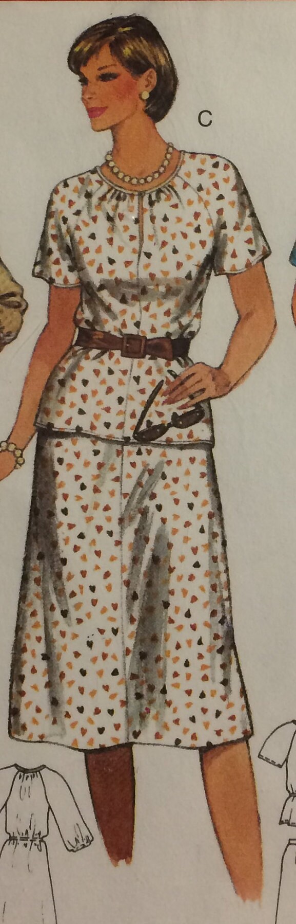 Vintage Burda Sewing Pattern 8351 Cut Misses' Dress Etsy