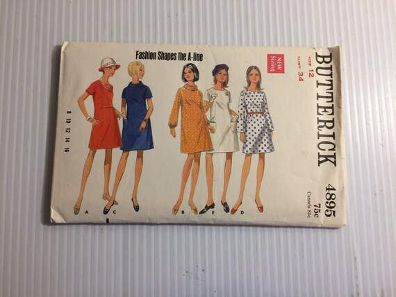 Vintage Butterick Sewing Pattern 45 Cut Size 12 Misses Etsy