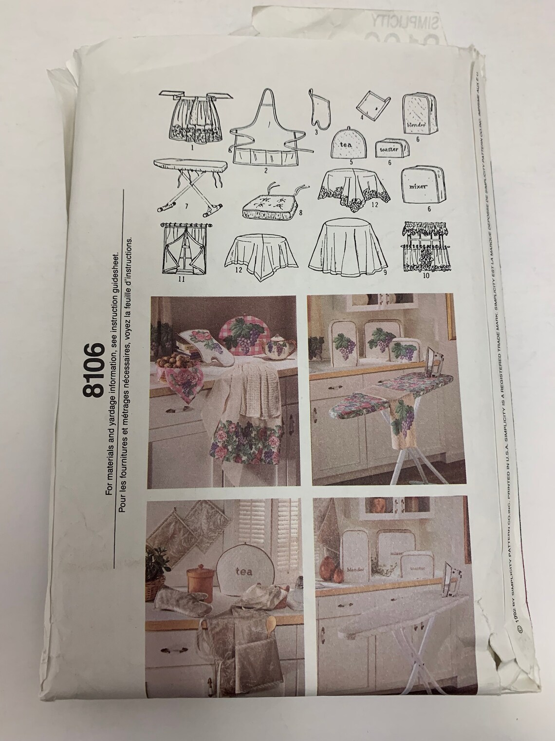 Simplicity Sewing Pattern 8106 Cut Appliance Covers Mitts Etsy