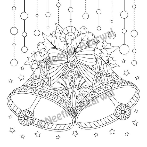 christmas bell coloring pages