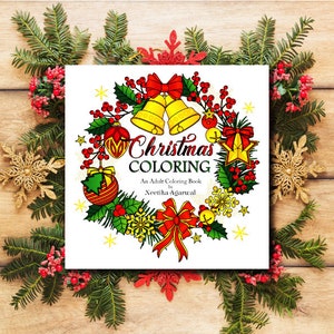 Christmas Coloring - Adult Coloring Book -  Printable Coloring Book - Digital Download - Christmas Gift - Present - Holiday Gift - Festival