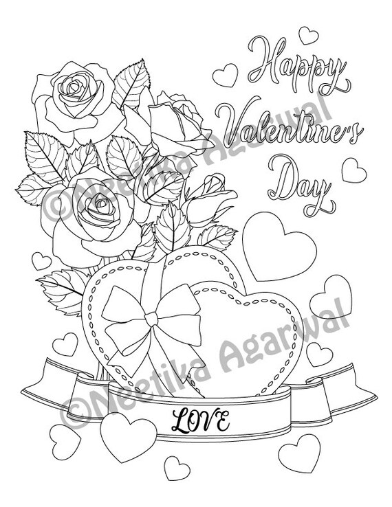 Free Valentine's Heart Coloring Pages for Kids and Adults - Makenstitch