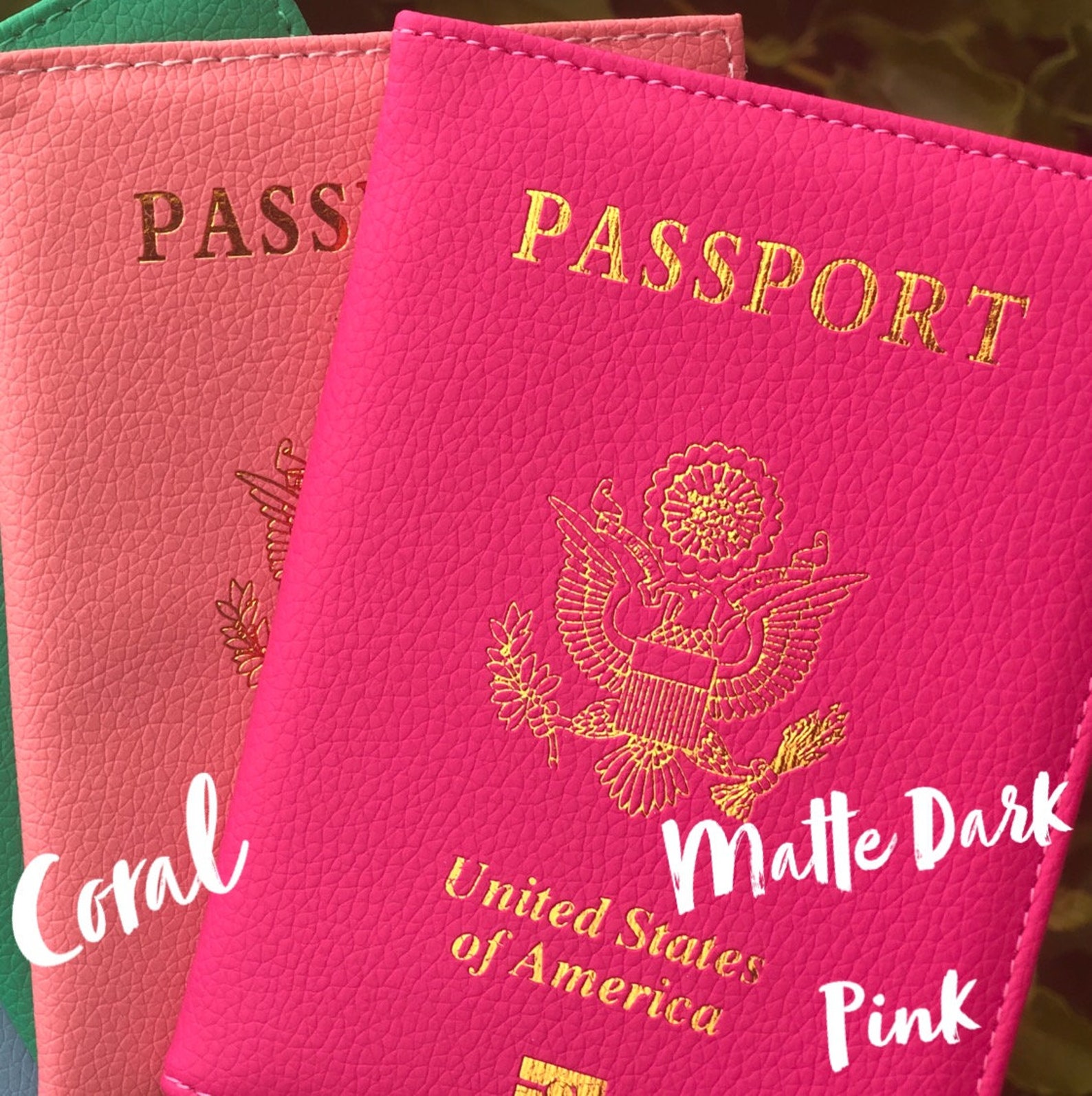 Pink Passport Cover Travel Passport Holder Pink Etsy