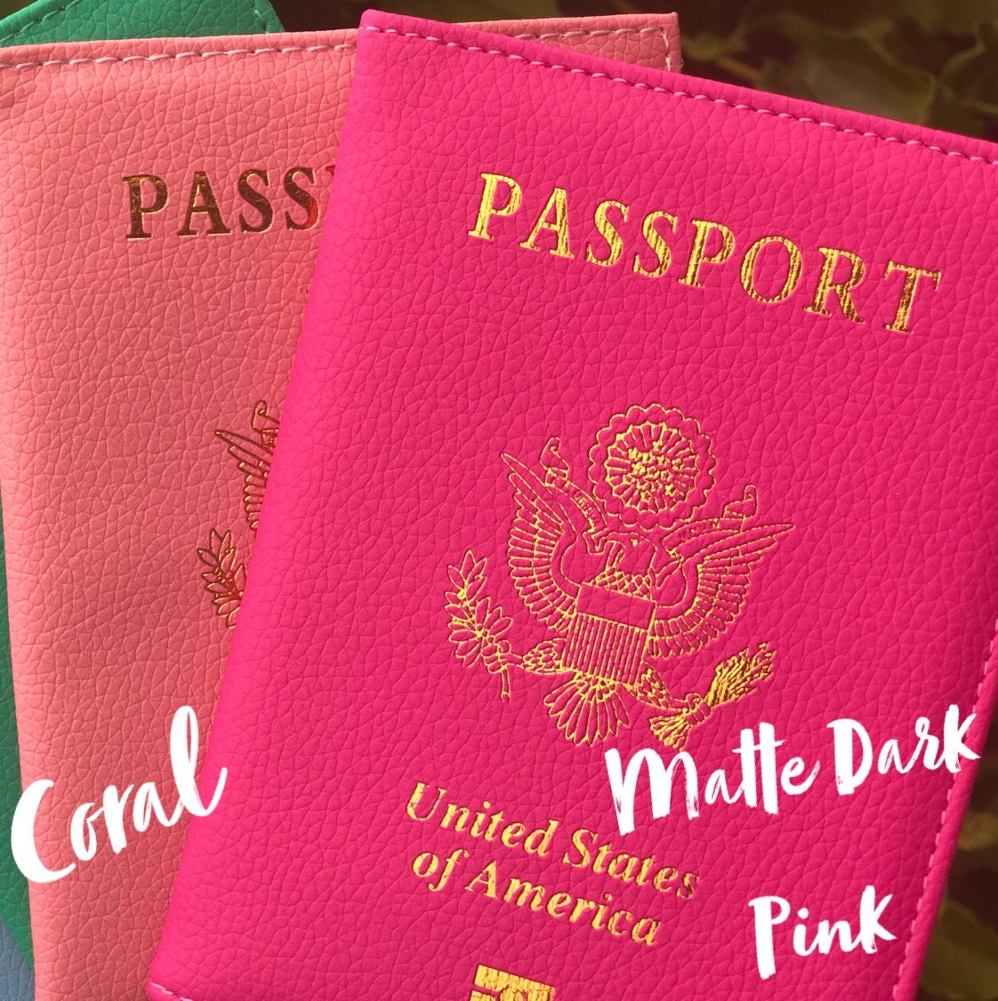 Pink Passport ID Card Holder Hot Pink Passport ID Card 
