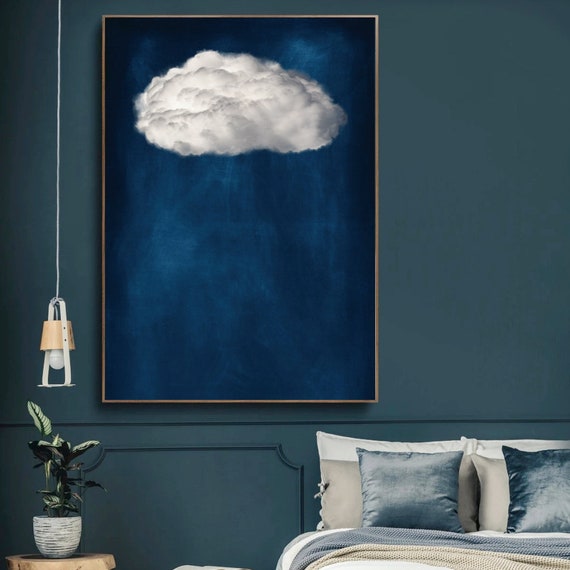 Cloud Wall Art Blue Wall Art Sky Wall Art Abstract Wall Etsy UK