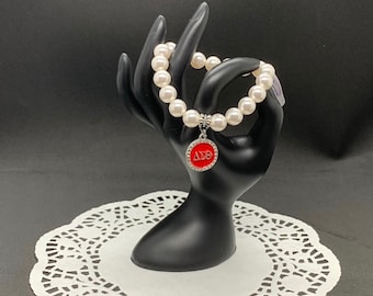 Delta Pearl Charm Bracelet