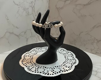 Delta Rhinestone Link Bracelet