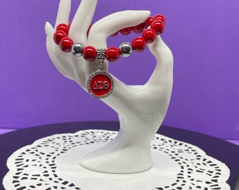Delta Rhinestone Charm Bracelet