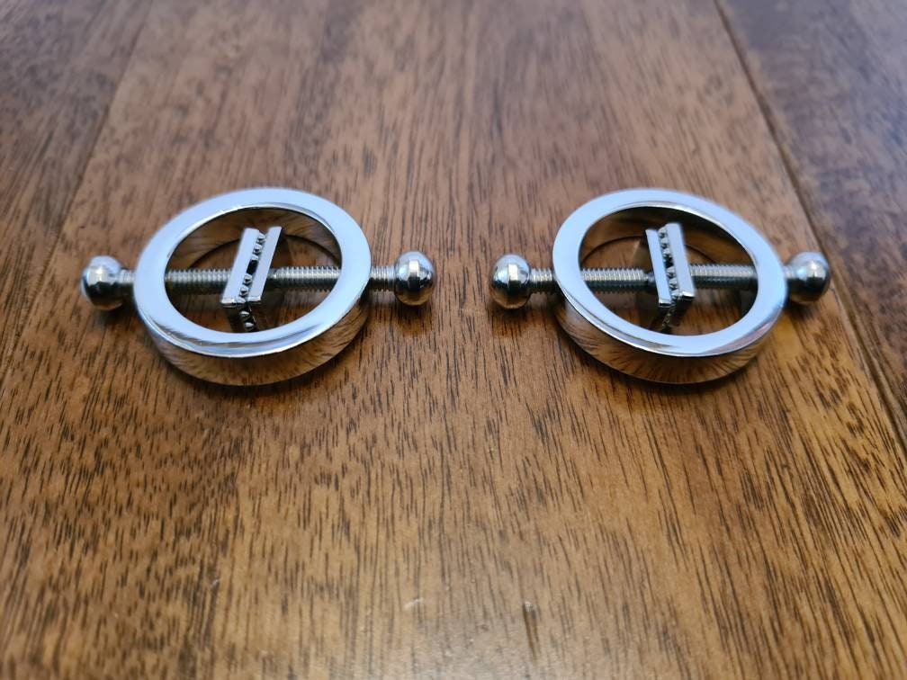 Nipple Clamps, Adjustable Clamps, Mature Bdsm Fetish Gear -7439