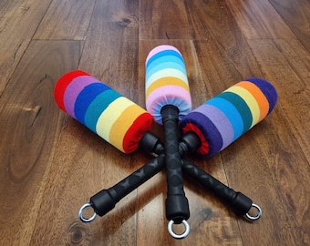 Rainbow mini thumper paddle, thuddy toys, mature bdsm fetish gear, spanking goodness, discipline fun, vegan friendly kink, uk seller