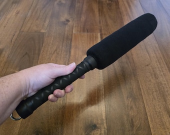 Black thumper paddle, thuddy toys, mature bdsm fetish gear, discipline fun, vegan friendly kink, uk seller