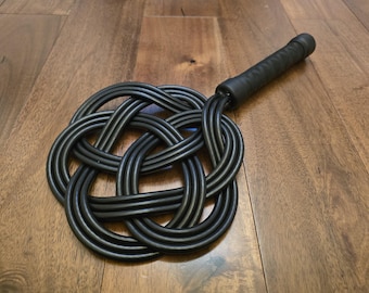 Black Celtic Knot Rug Beater – mature BDSM discipline gear, Handmade UK