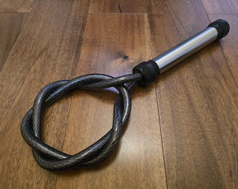 Black Twist Loop Rug Beater – Heavy Impact Play Accessory, Mature BDSM Handmade UK