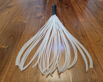 Silicone tubing flogger, mature bdsm fetish gear, bondage & discipline, hand made vegan friendly kink, uk seller