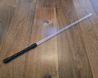 Clear acrylic bubble cane – non-slip grip, mature bdsm gear, handmade uk