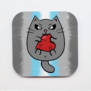 Demiboy LGBTQ+ Angry Cat Magnet