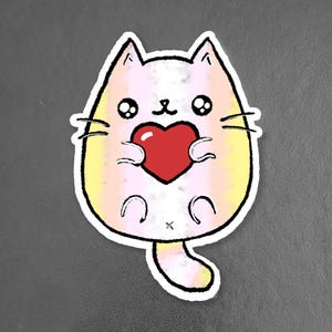 Pangender LGBTQ+ Sweet Cat Sticker