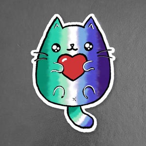 Gay LGBTQ+ Sweet Cat Sticker