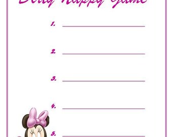 Mickey Mouse Baby Shower Dirty Diaper Game Or Minnie Mouse Dirty Diaper Game