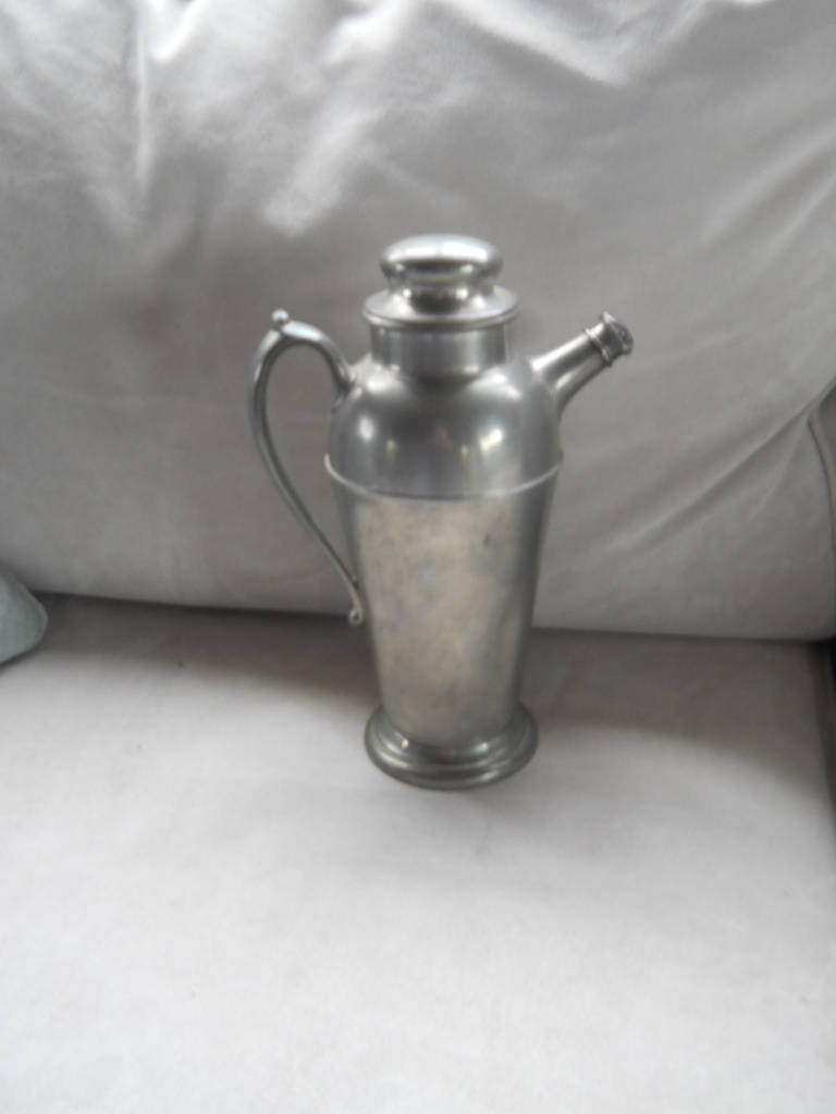 Antique pewter pitcher with lid Etsy