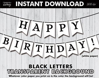 birthday banner printable etsy