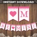 PRINTABLE be Mine Banner With Pink Letter &amp; - Etsy