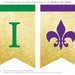 Printable Mardi Gras Banner With Gold Glitter, Mardi Gras Party Garland ...