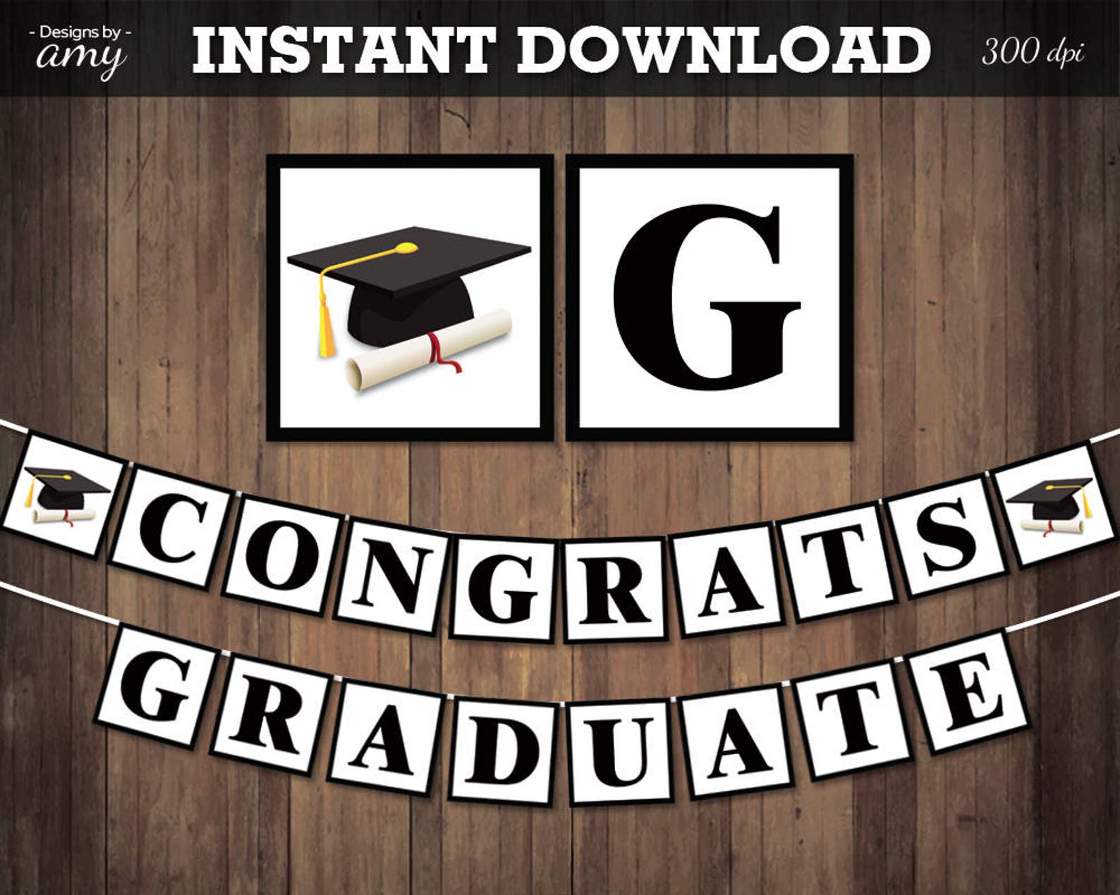 printable-congrats-banner-congrats-graduate-banner-high-etsy