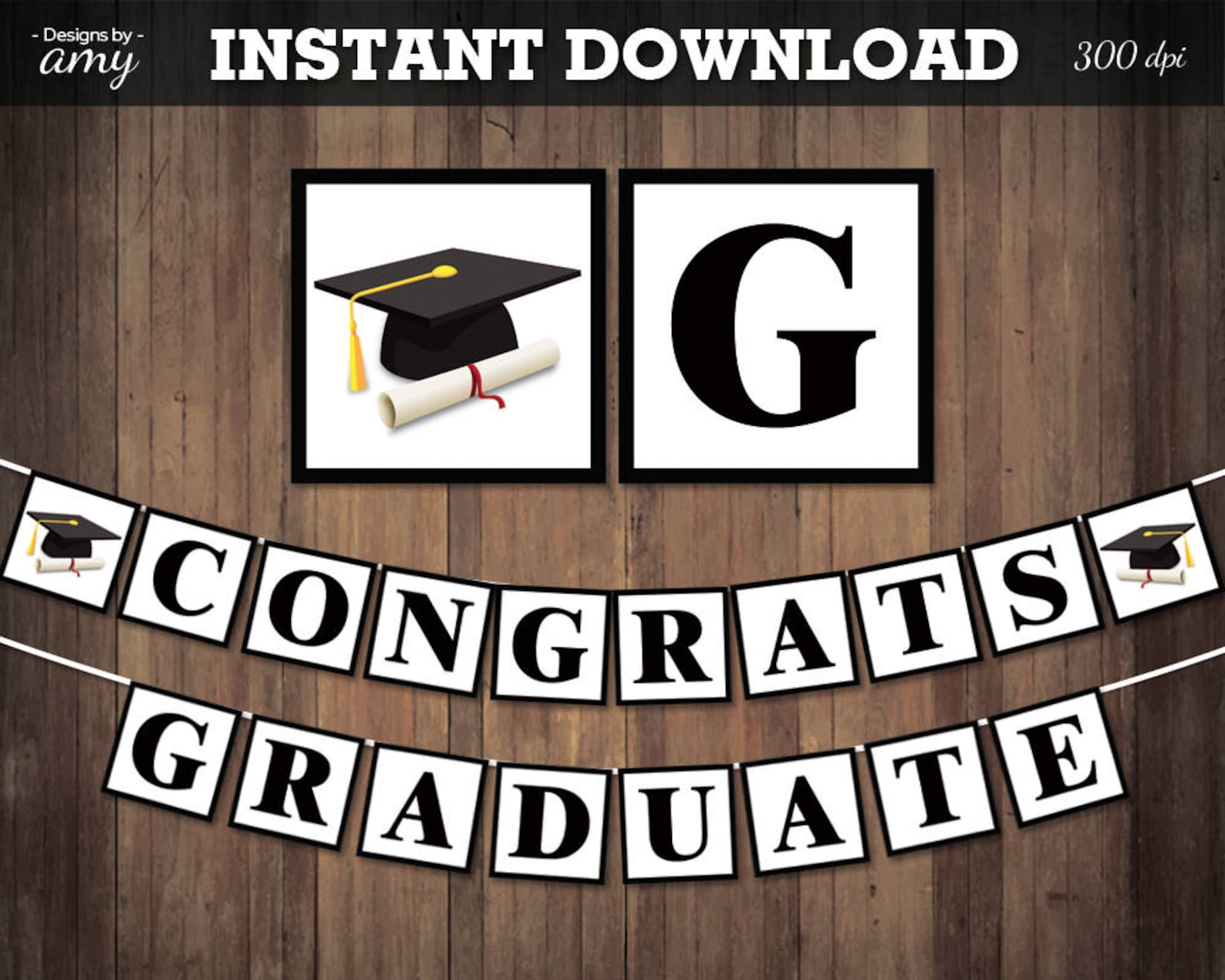 printable-congrats-banner-congrats-graduate-banner-high-etsy