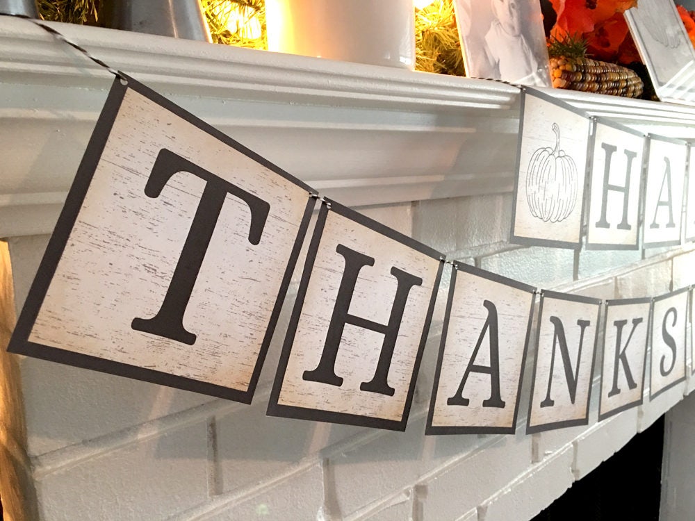 PRINTABLE Happy Thanksgiving Banner Thanksgiving Banner Fall | Etsy