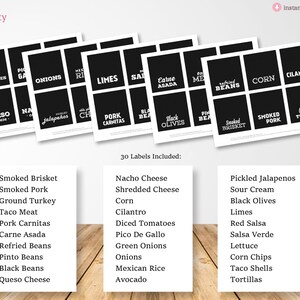 Printable Nacho Bar Food Labels Table Tent Cards for Mens Birthday ...
