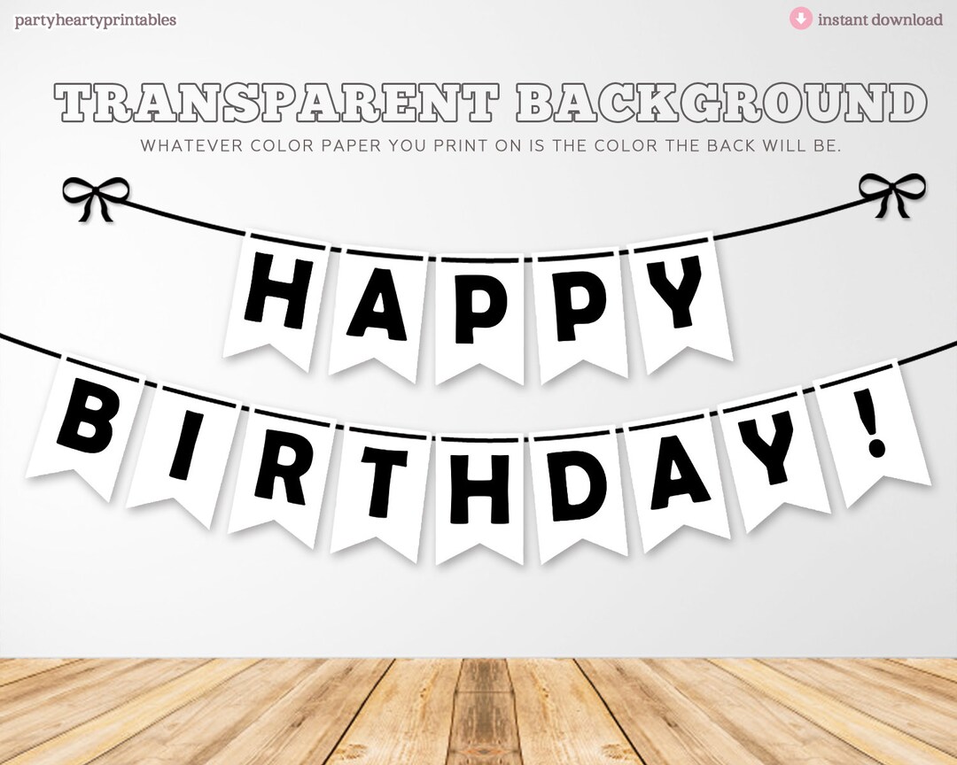 Printable Happy Birthday Banner, Jungle &amp; Dinosaur Party Decorations ...