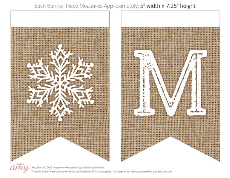 PRINTABLE Merry Christmas Banner Burlap Christmas Banner - Etsy