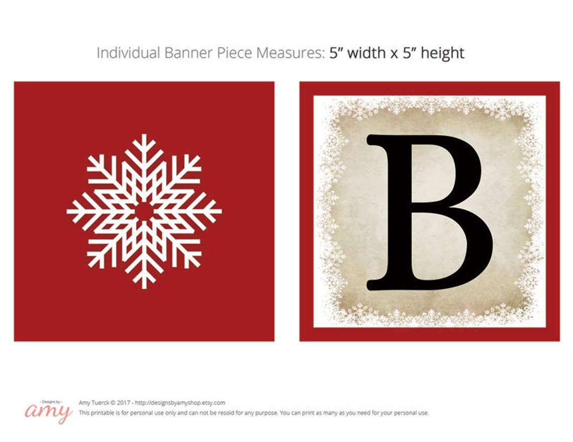 Printable Believe Christmas Banner Red &amp; Beige Christmas - Etsy