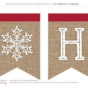 Printable Happy Holidays Banner, Burlap Christmas Banner, Rustic ...