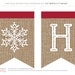 Printable Happy Holidays Banner, Burlap Christmas Banner, Rustic ...