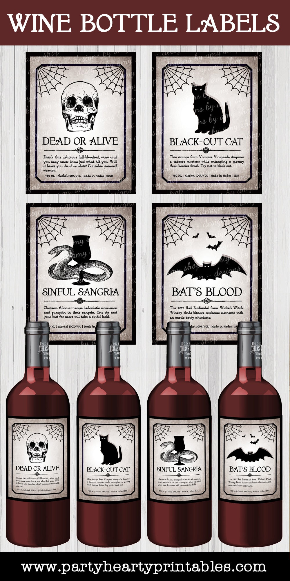 Printable Halloween Wine Labels, Wine Labels, Halloween Party, Adult Halloween Party, Goth Party, Apothecary Bottles, Instant Download - Etsy printable-halloween-wine-labels-wine-labels-halloween-party-adult-halloween-party-goth-party-apothecary-bottles-instant-download-etsy