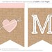Printable be Mine Valentines Burlap Banner for a Valentines Day Party ...