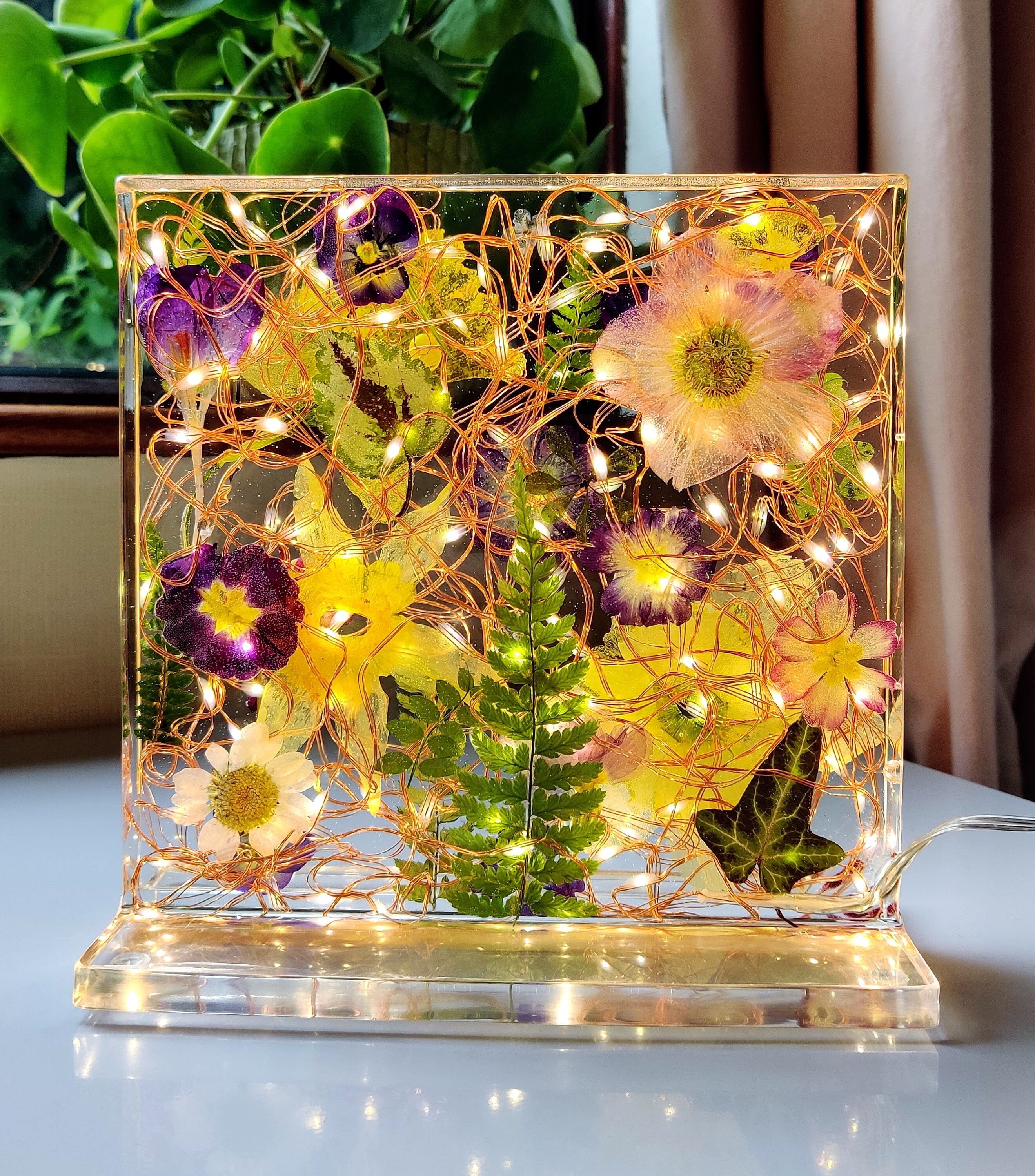 Spring Flower Light Sculpture Resin Lamp One of a Kind Etsy