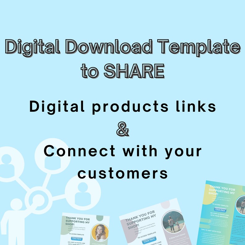 Digital Download Instructions Template for Canva, Editable, Instant