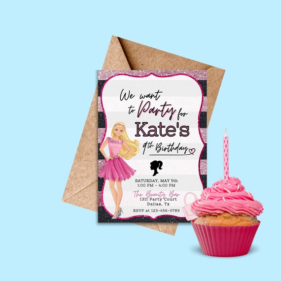 Barbie invitations zazzle sale