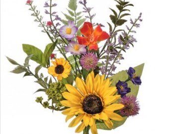 Summer Lovin Pick~ Sunflowers and wildflowers ~ 17 in